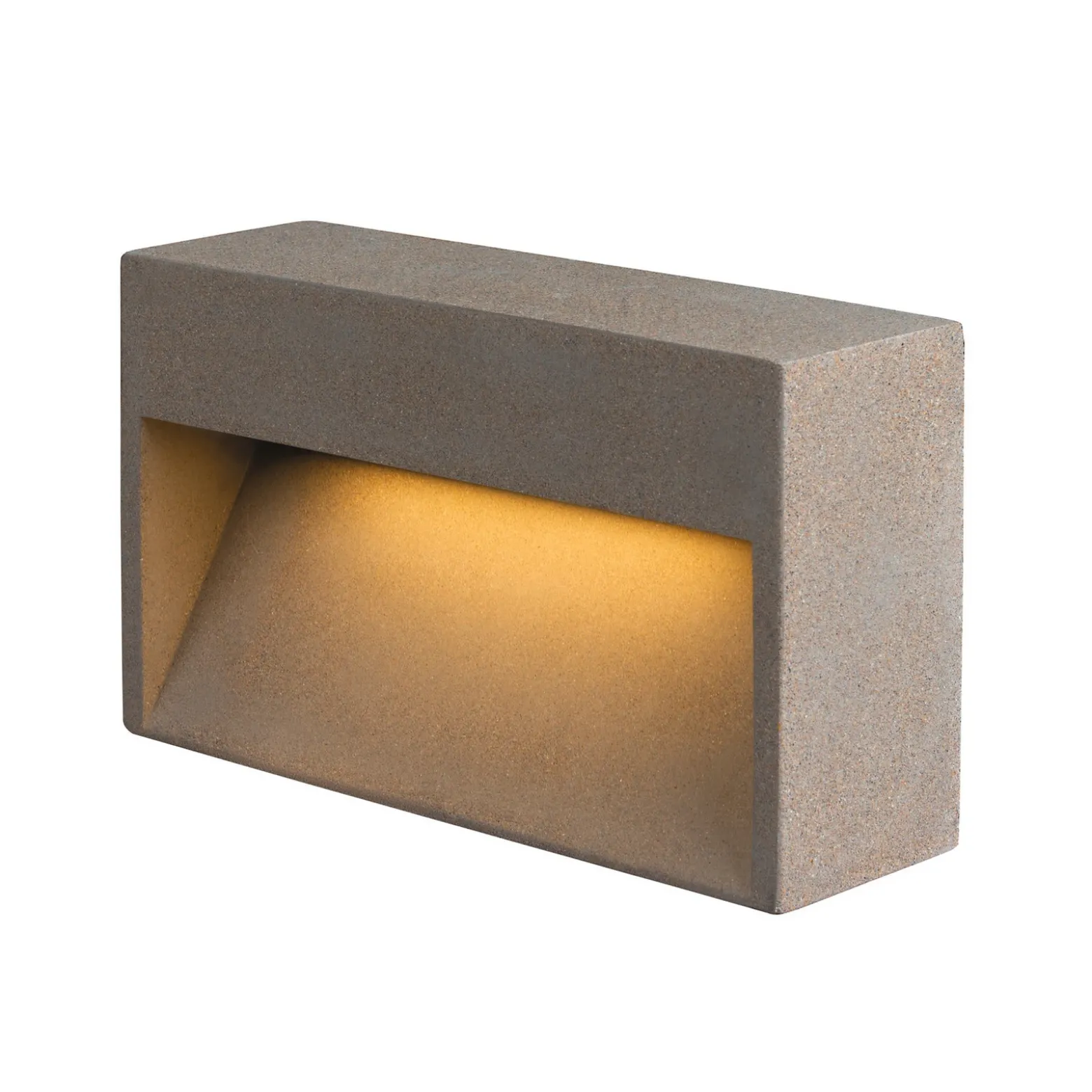 Aplique LED para exterior SLV Concreto, ancho 37,5 cm