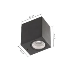 Aplique LED para exterior Tavi de Lucande, antracita, 9,5 cm, IP54