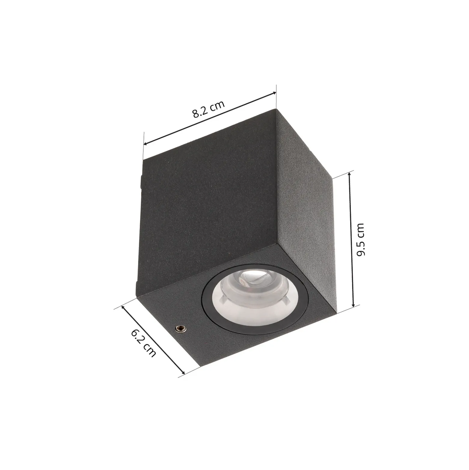 Aplique LED para exterior Tavi de Lucande, antracita, 9,5 cm, IP54