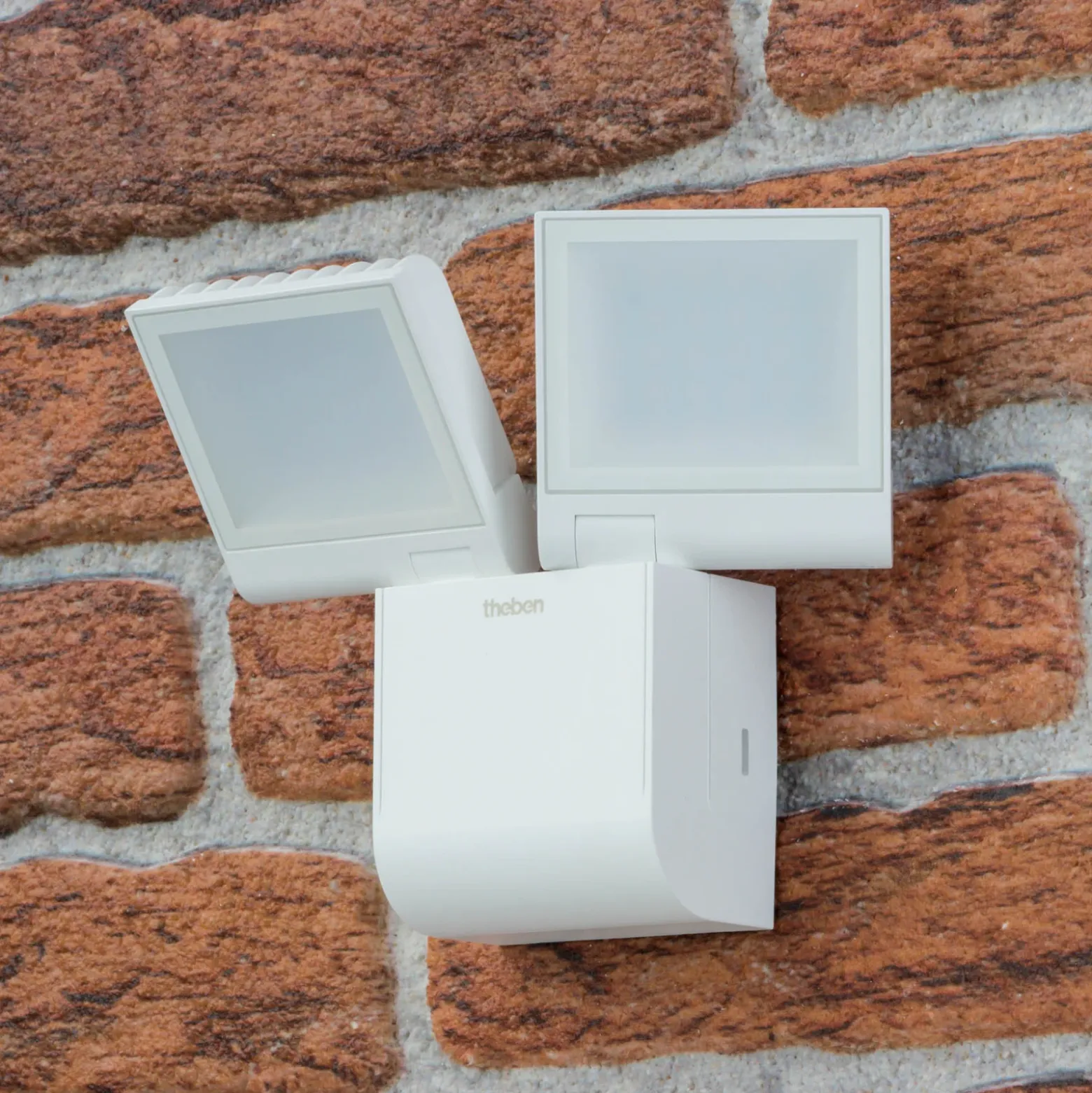 Aplique LED para exterior Theben theLeda S17-100L, blanco, 2 luces.
