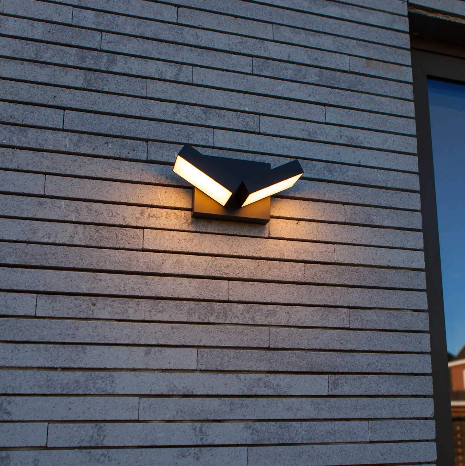 Aplique LED para exterior TWISTO, gris oscuro, 15 cm de ancho, IP65