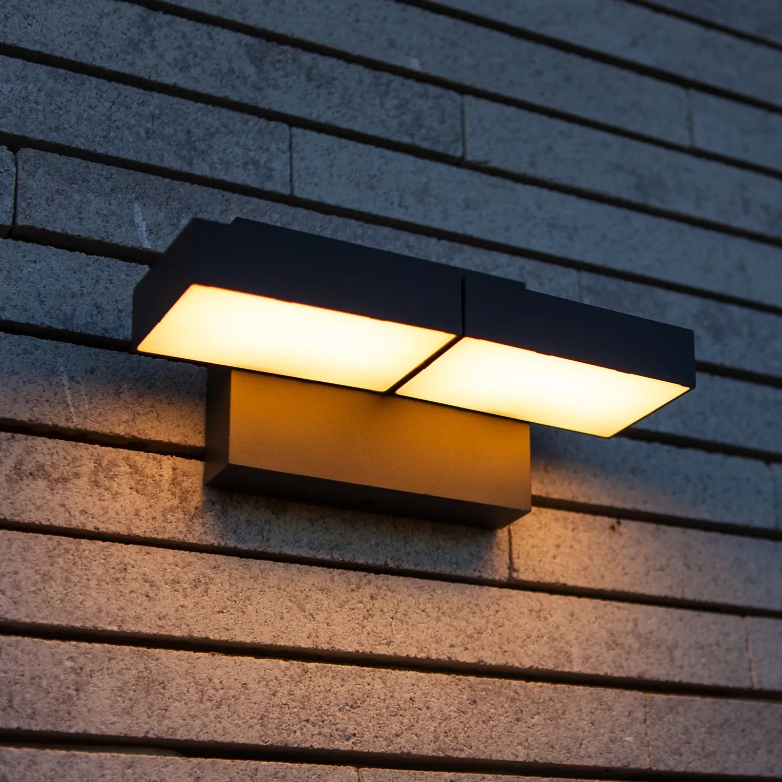 Aplique LED para exterior TWISTO, gris oscuro, 15 cm de ancho, IP65