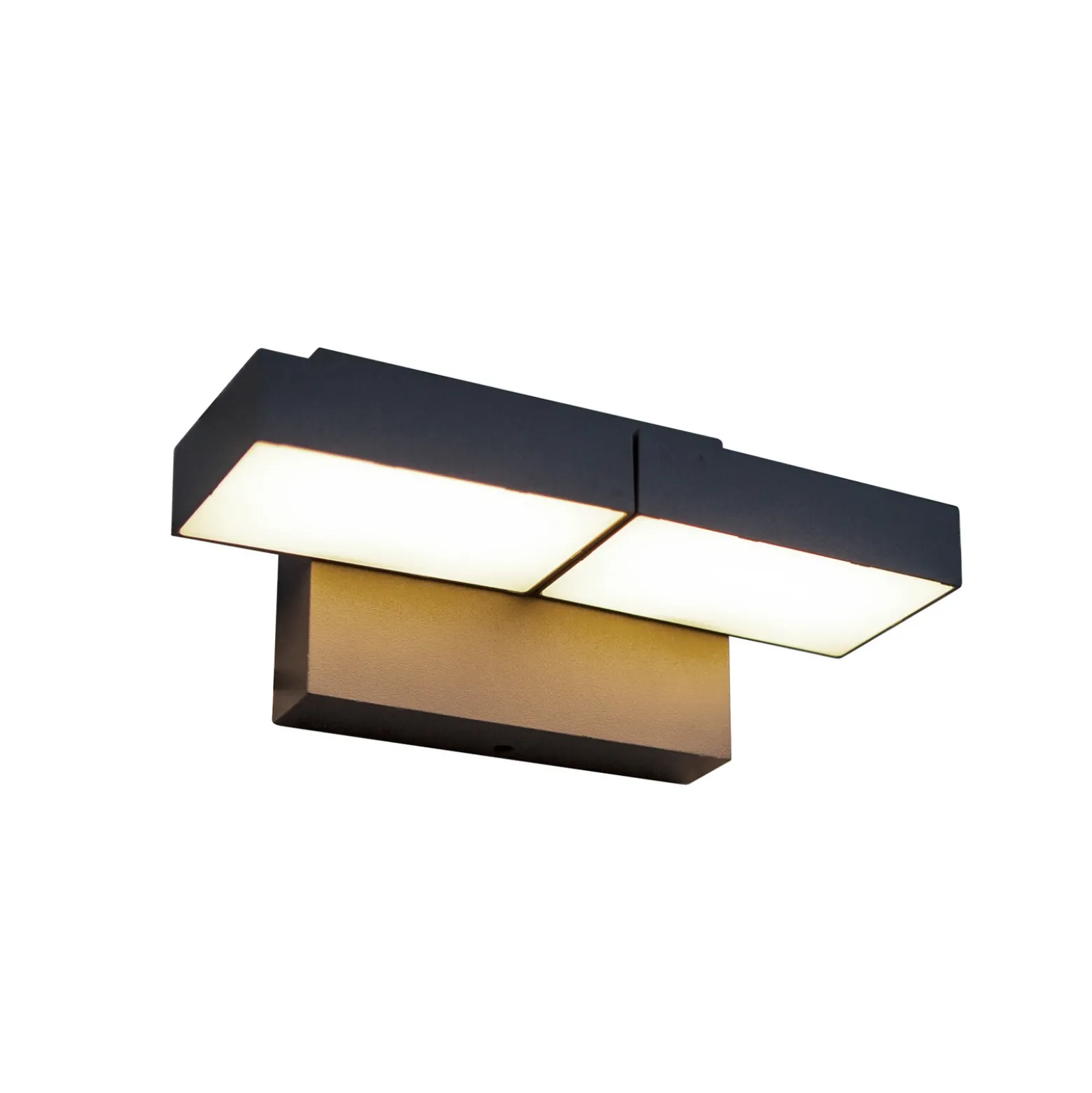 Aplique LED para exterior TWISTO, gris oscuro, 15 cm de ancho, IP65