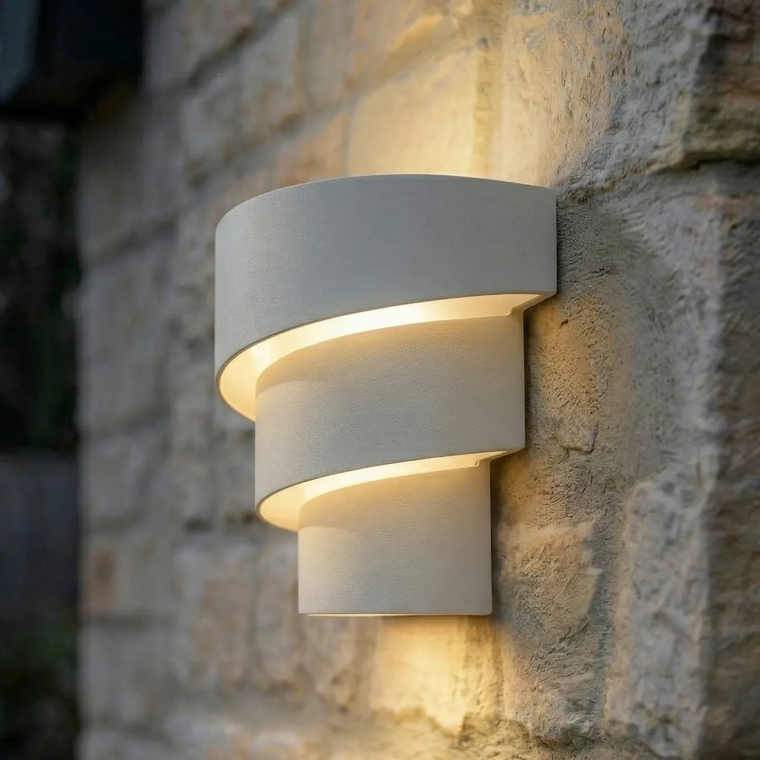 Aplique LED para exterior Valir de Lindby, blanco, tres pantallas, IP54