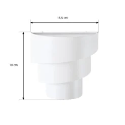 Aplique LED para exterior Valir de Lindby, blanco, tres pantallas, IP54