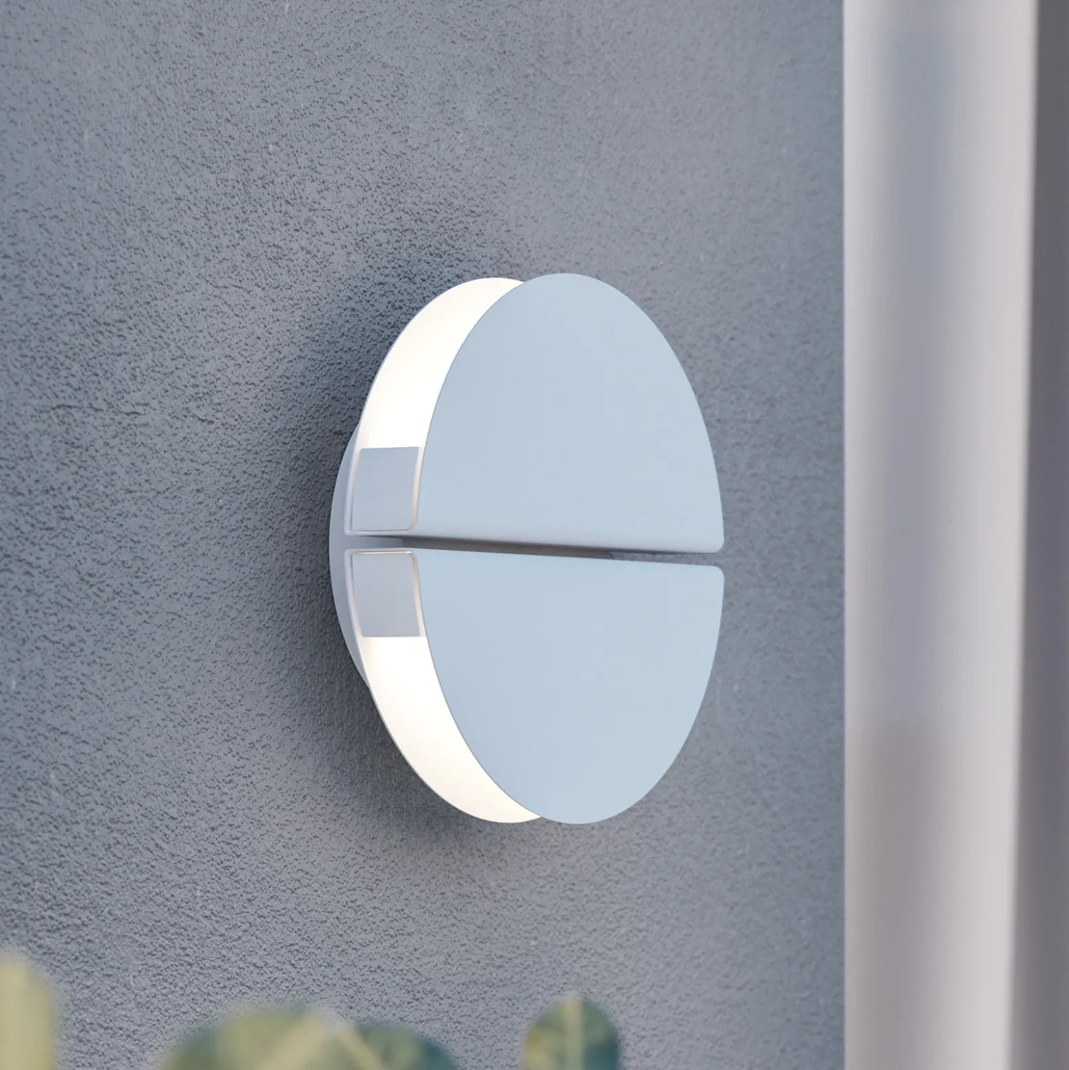 Aplique LED para exterior Vascella, blanca, Ø 18 cm, metal