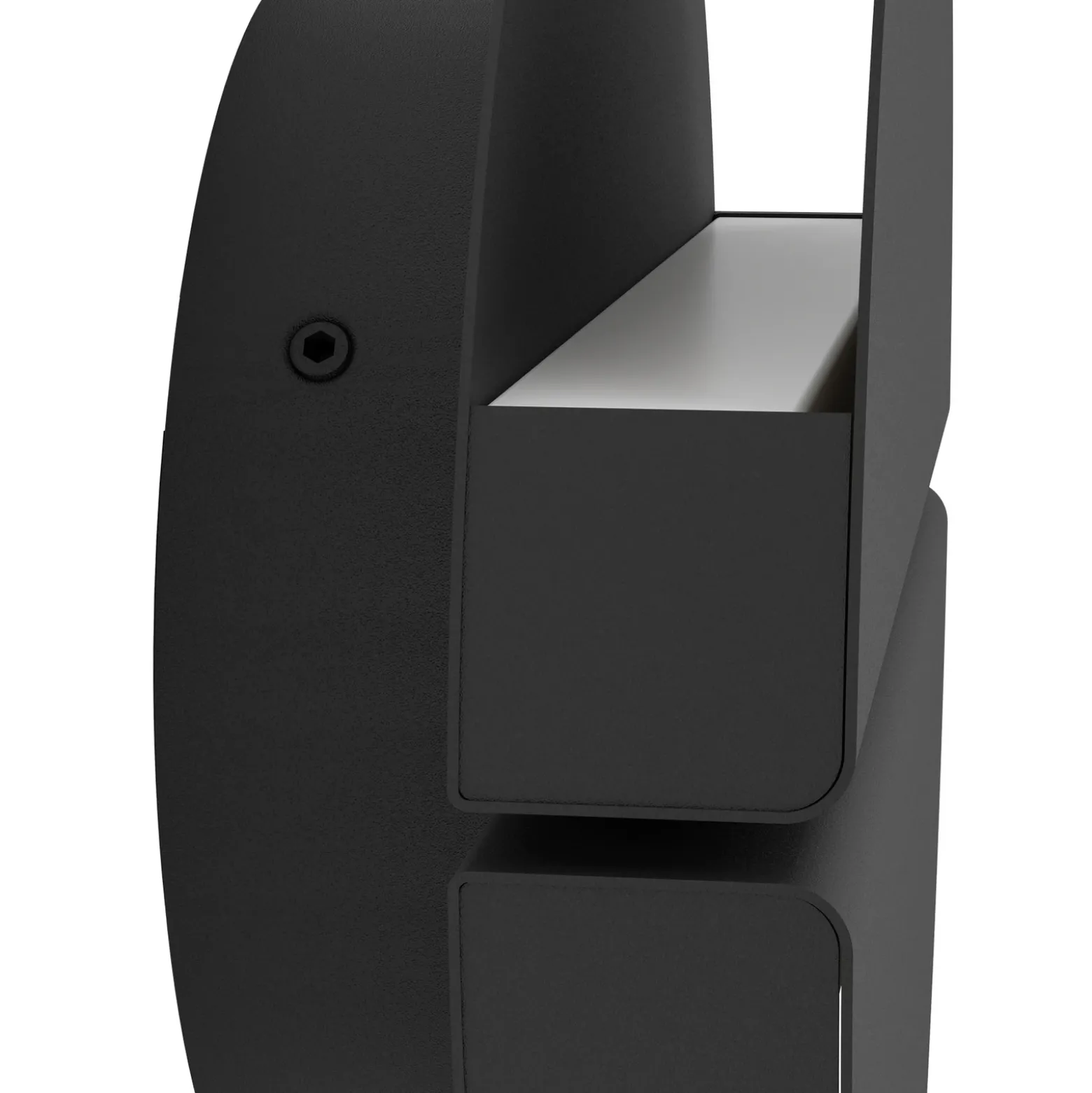 Aplique LED para exterior Vascella, negra, Ø 18 cm, metal
