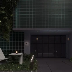 Aplique LED para exterior Velora, marrón/transparente, Ø 20 cm, cristal, IP54
