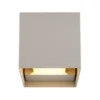 Aplique LED para exterior Veronika, color arena, luz hacia arriba/abajo, IP54