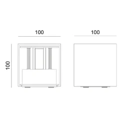 Aplique LED para exterior Veronika, color arena, luz hacia arriba/abajo, IP54