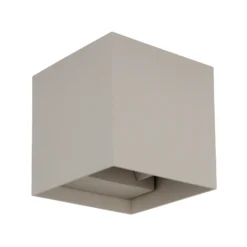 Aplique LED para exterior Veronika, color arena, luz hacia arriba/abajo, IP54
