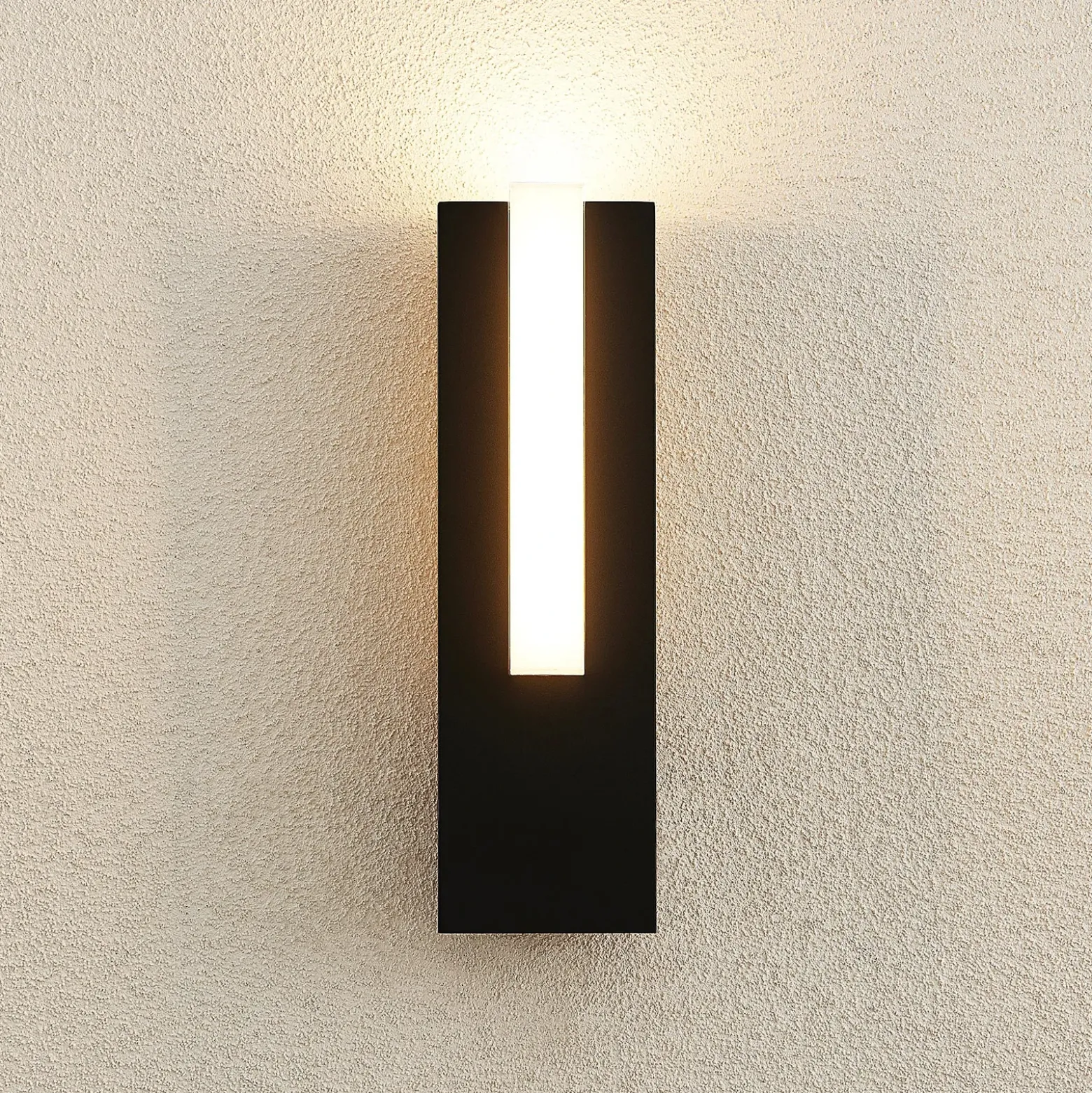 Aplique LED para exterior Virgalia de Lucande, 31 cm, antracita, IP65
