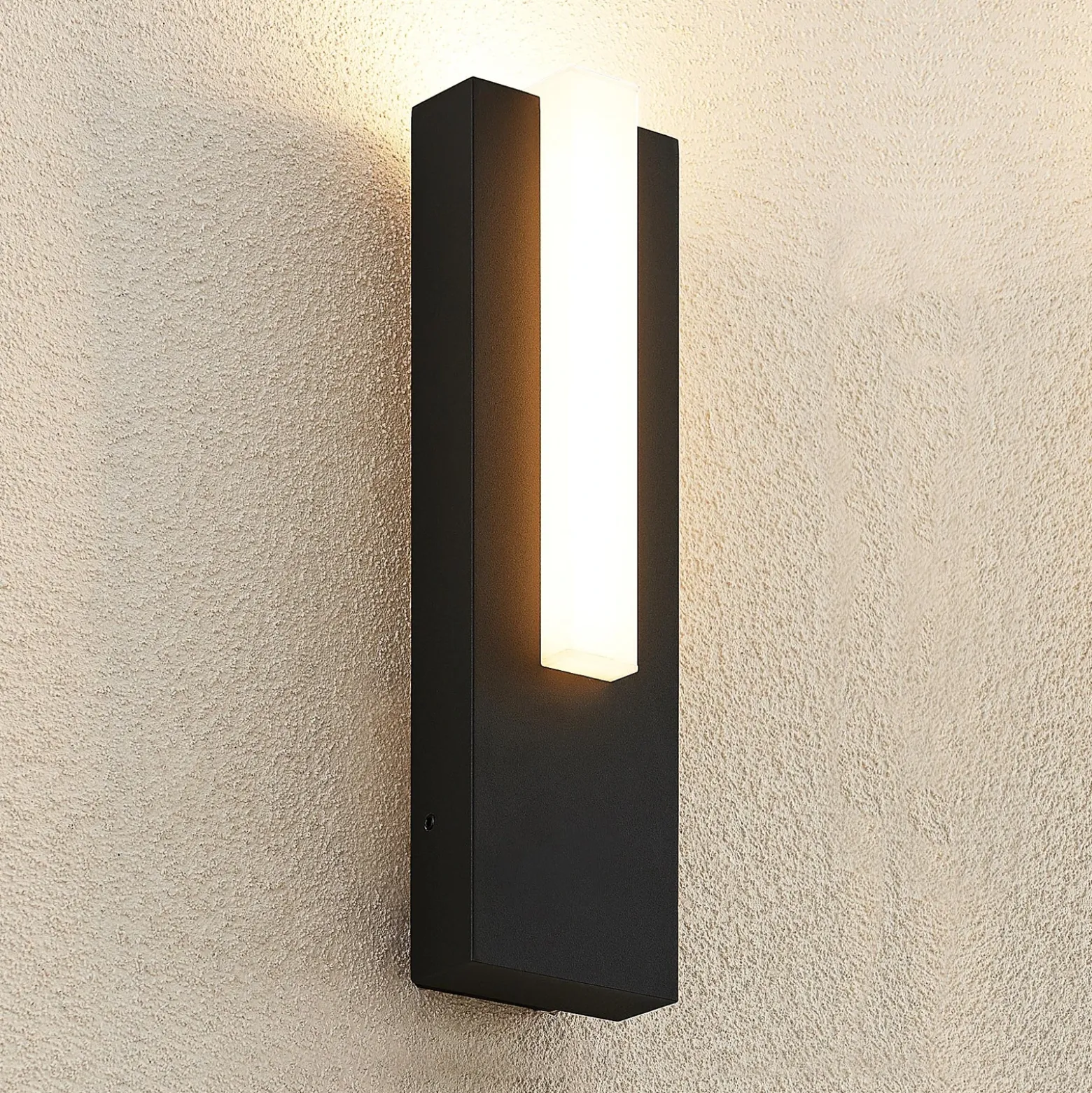 Aplique LED para exterior Virgalia de Lucande, 31 cm, antracita, IP65
