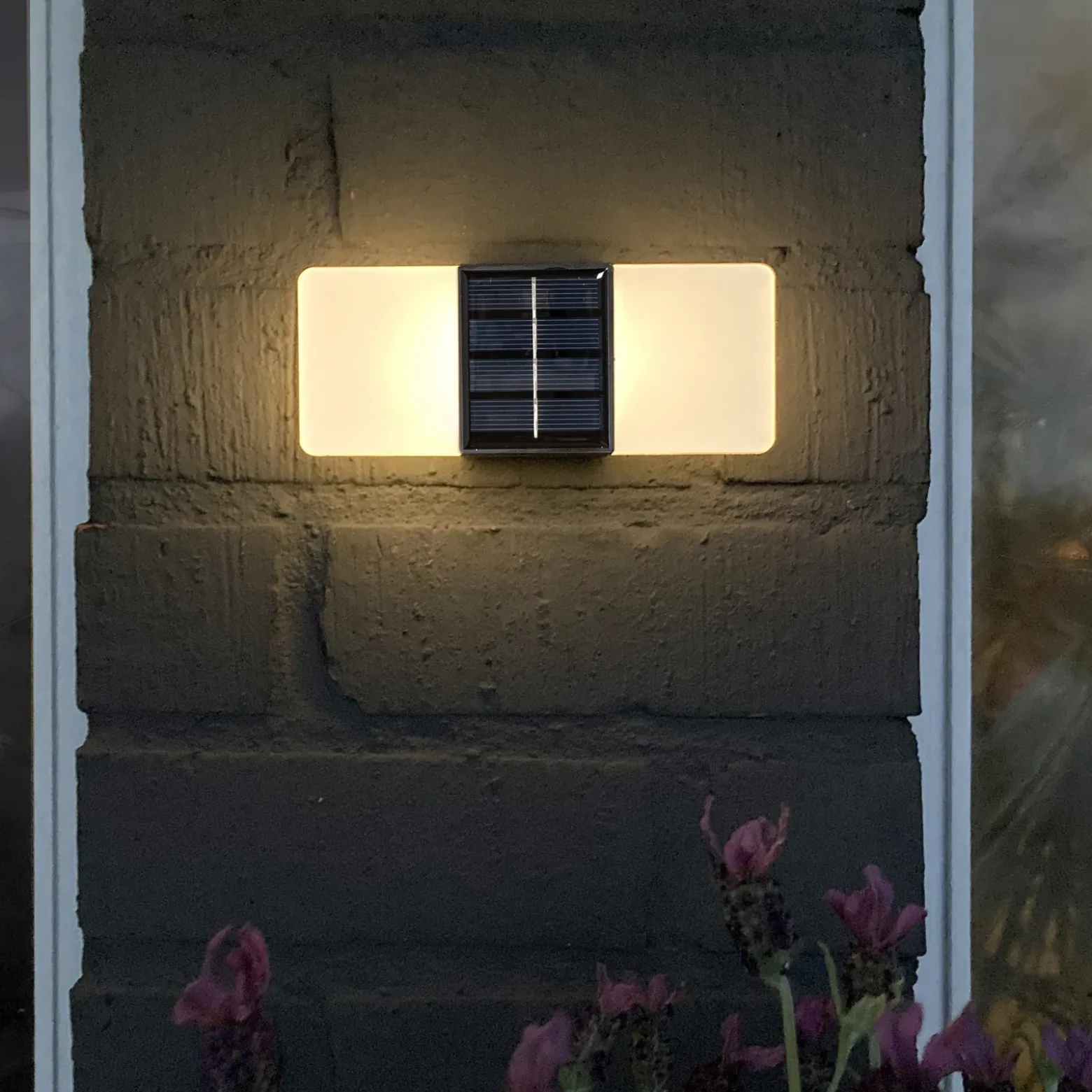 Aplique LED para exterior Wally, 14x6 cm blanco esmerilado CCT