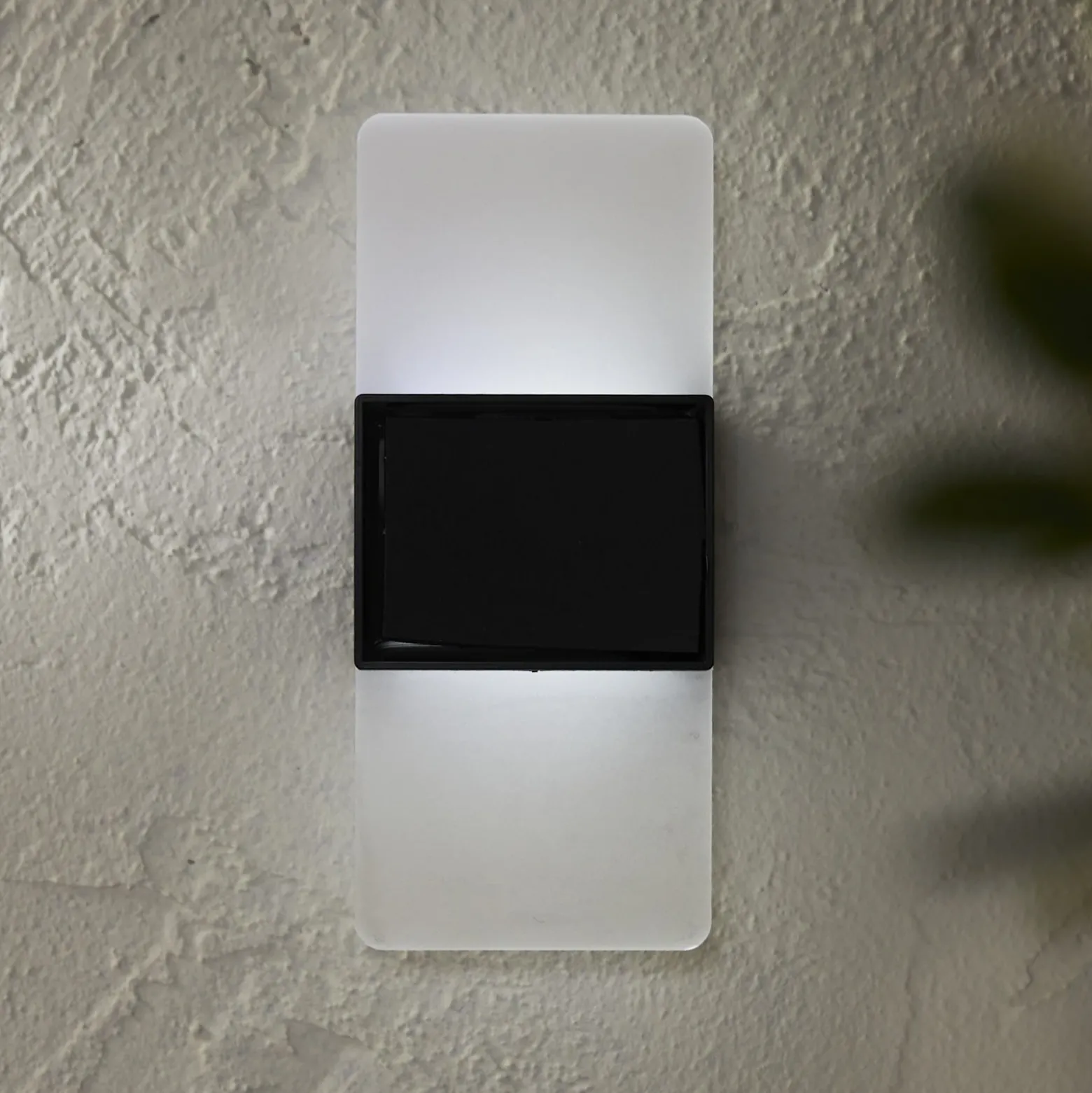 Aplique LED para exterior Wally, 14x6 cm blanco esmerilado CCT