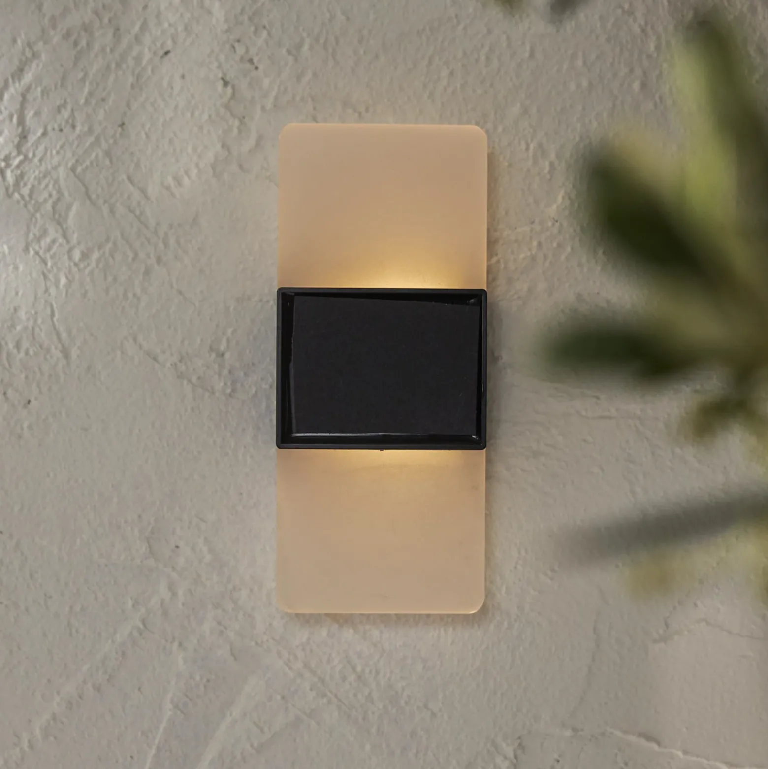 Aplique LED para exterior Wally, 14x6 cm blanco esmerilado CCT