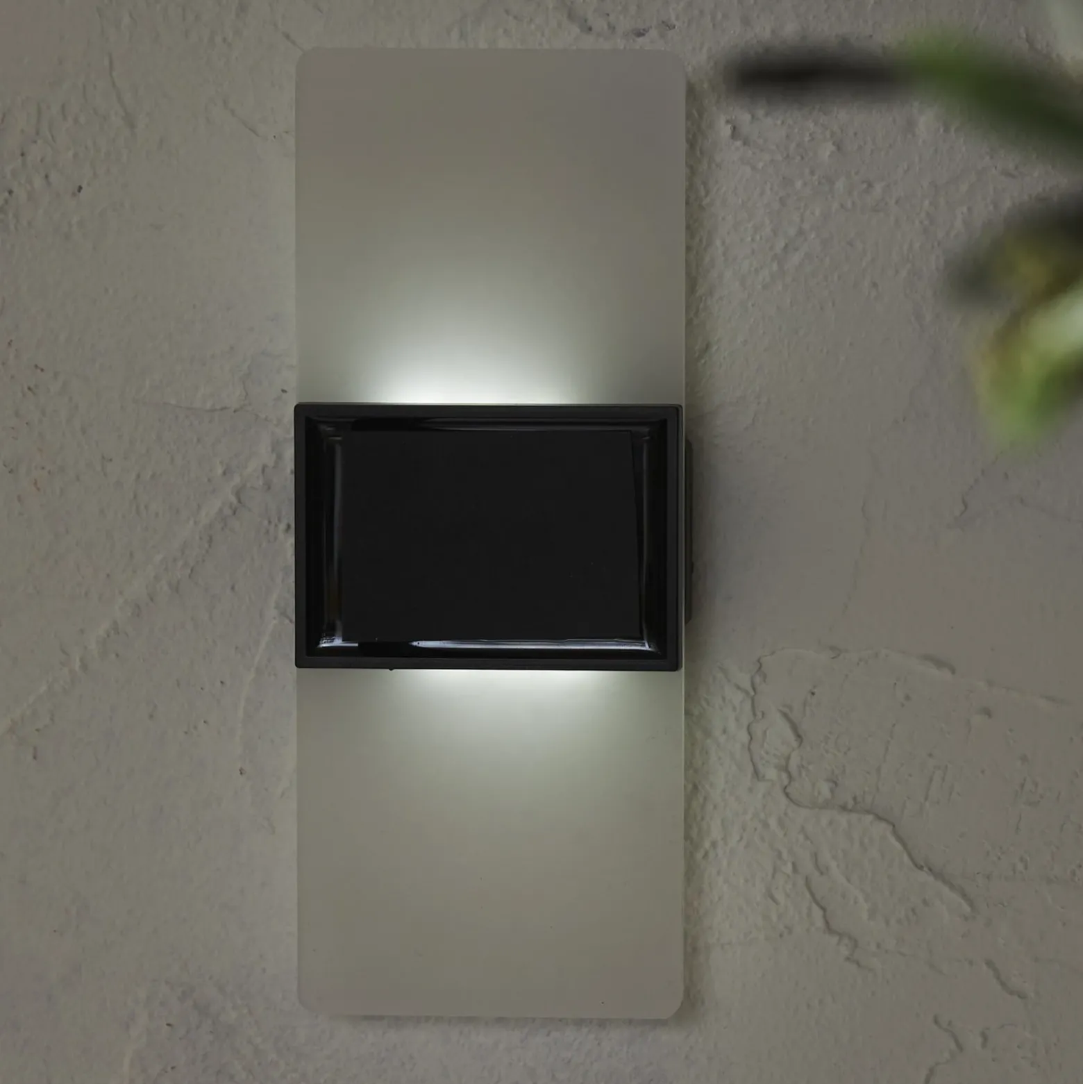 Aplique LED para exterior Wally, 20x8 cm blanco esmerilado CCT