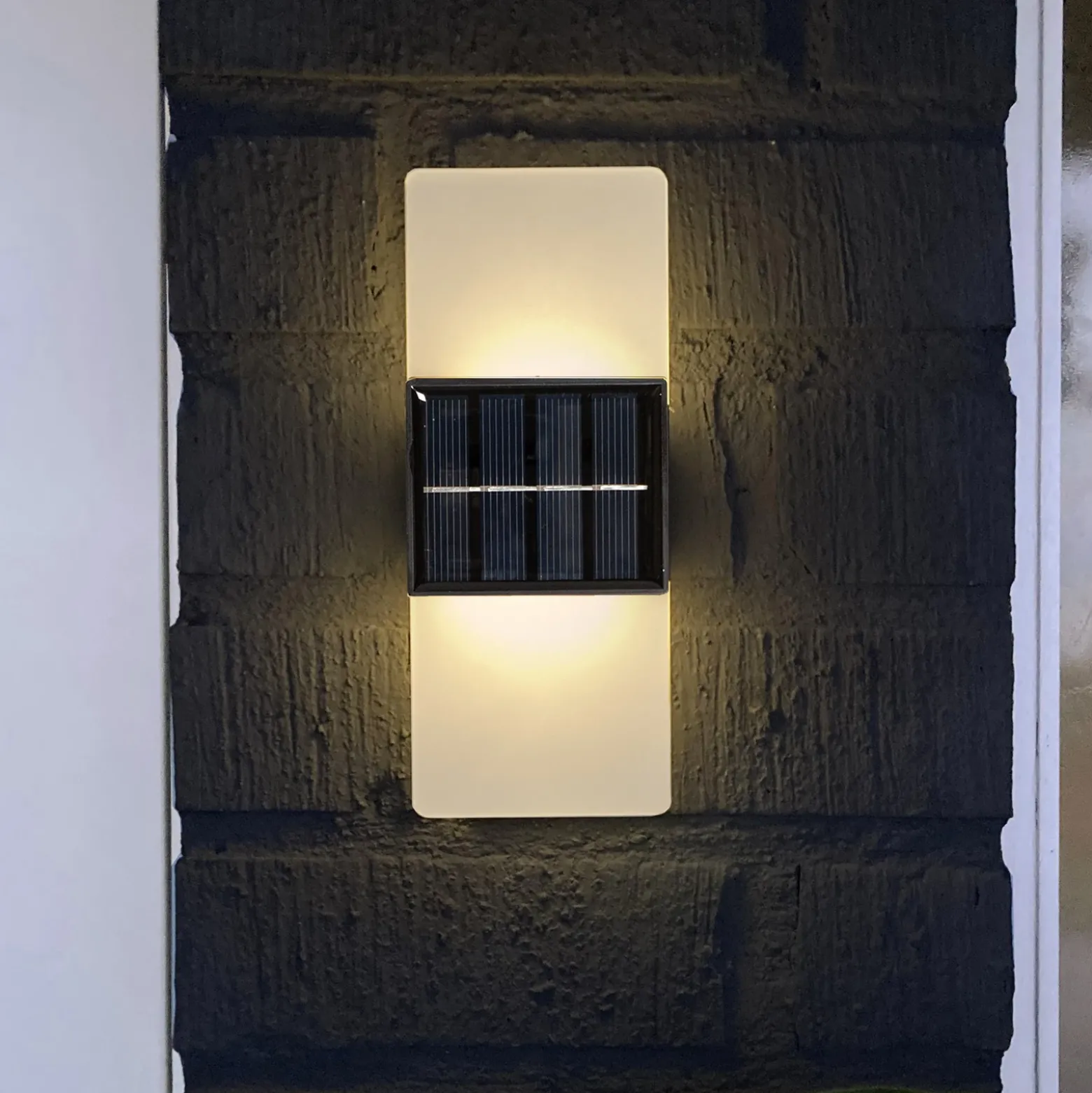Aplique LED para exterior Wally, 20x8 cm blanco esmerilado CCT