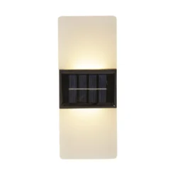 Aplique LED para exterior Wally, 20x8 cm blanco esmerilado CCT