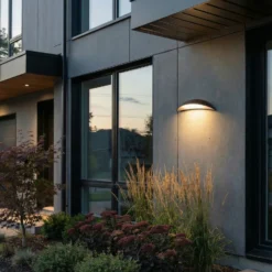 Aplique LED para exterior Zerino de Lindby, negro, 34,5 cm, IP54