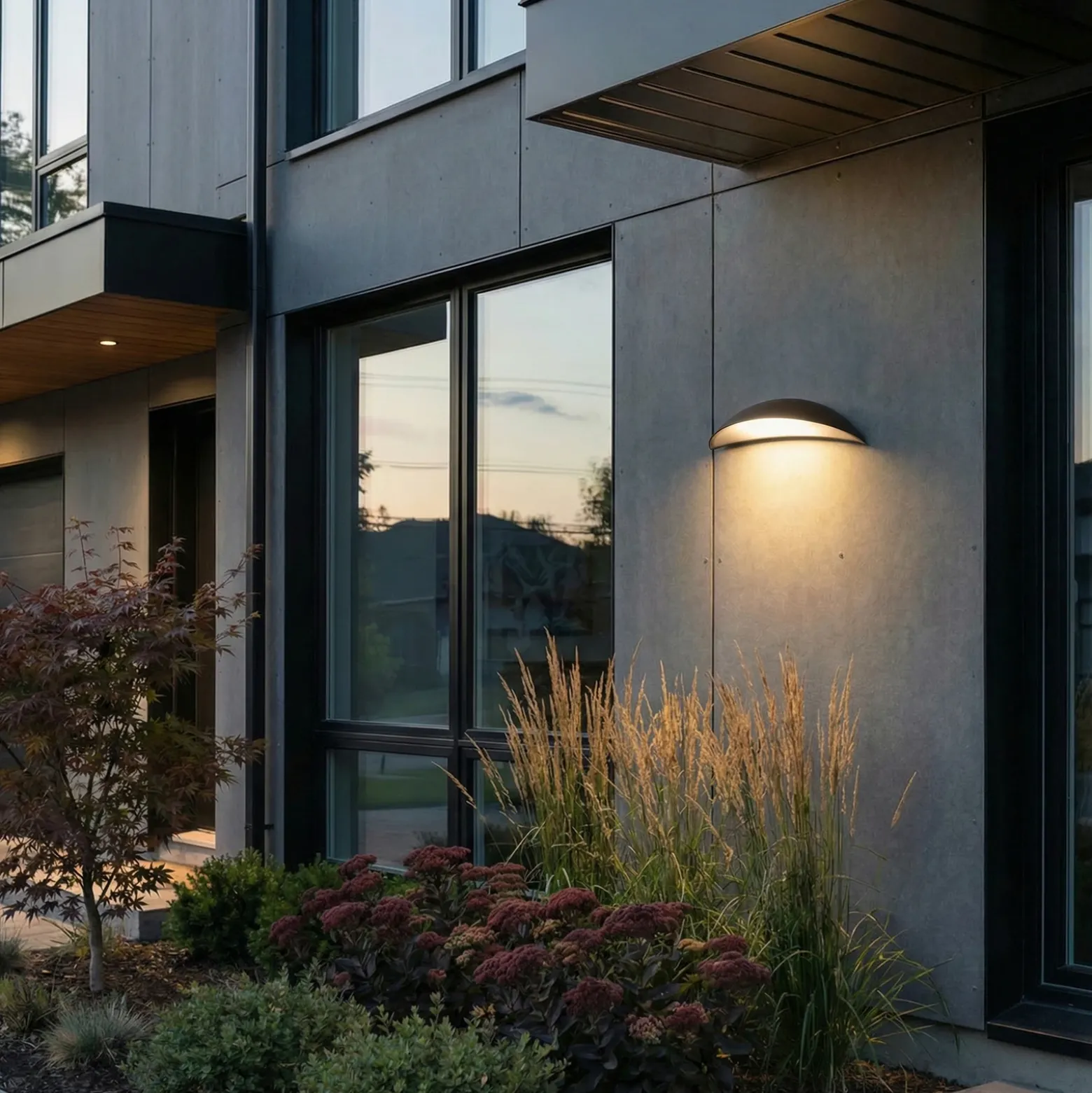 Aplique LED para exterior Zerino de Lindby, negro, 34,5 cm, IP54