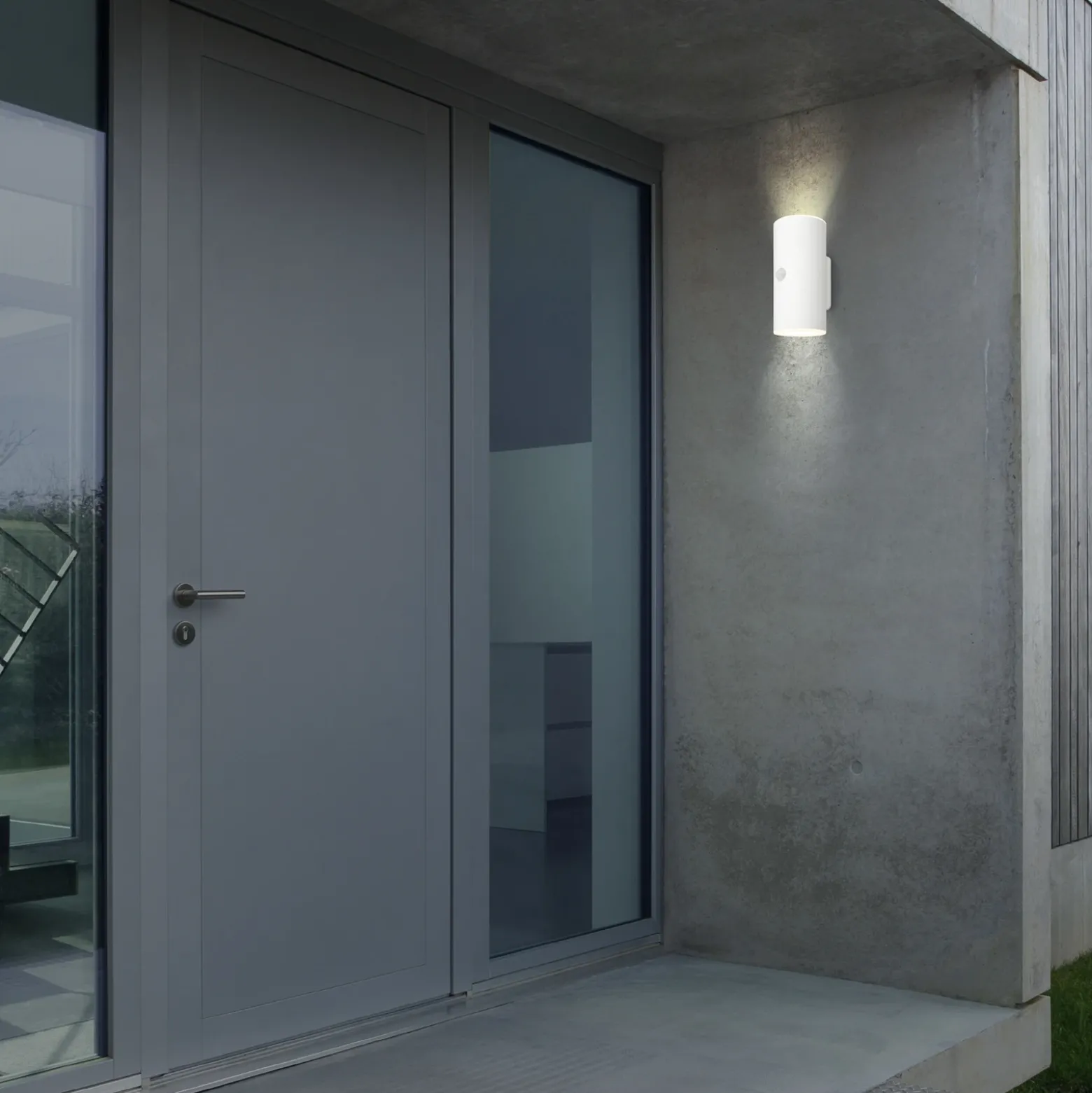 Aplique LED recargable para exterior, blanca, sensor, arriba/abajo