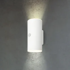 Aplique LED recargable para exterior, blanca, sensor, arriba/abajo