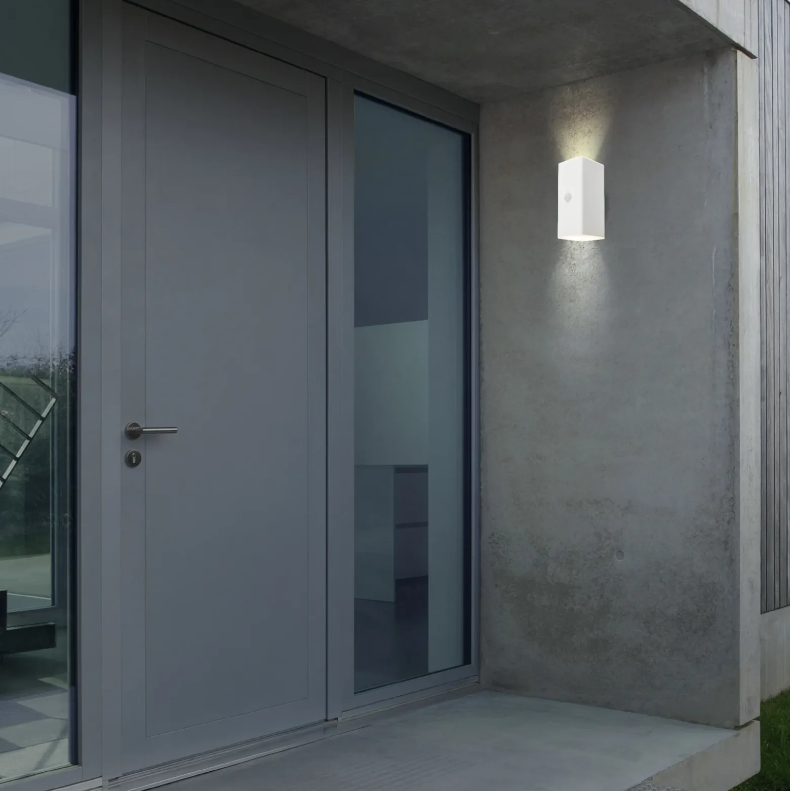 Aplique LED recargable para exterior, blanca, sensor, arriba/abajo