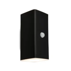 Aplique LED recargable para exterior, negra, sensor, arriba/abajo