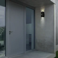 Aplique LED recargable para exterior, negra, sensor, arriba/abajo