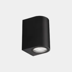 Aplique LEDS-C4 para exterior Eko Single, negro, ancho 7 cm, aluminio
