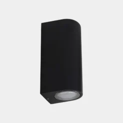 Aplique LEDS-C4 para exterior Eko Double, negro, ancho 7 cm, aluminio