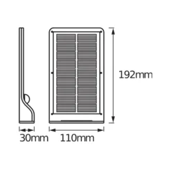 Aplique LED solar para exterior DOORLED de OSRAM, plateada, sensor IP44