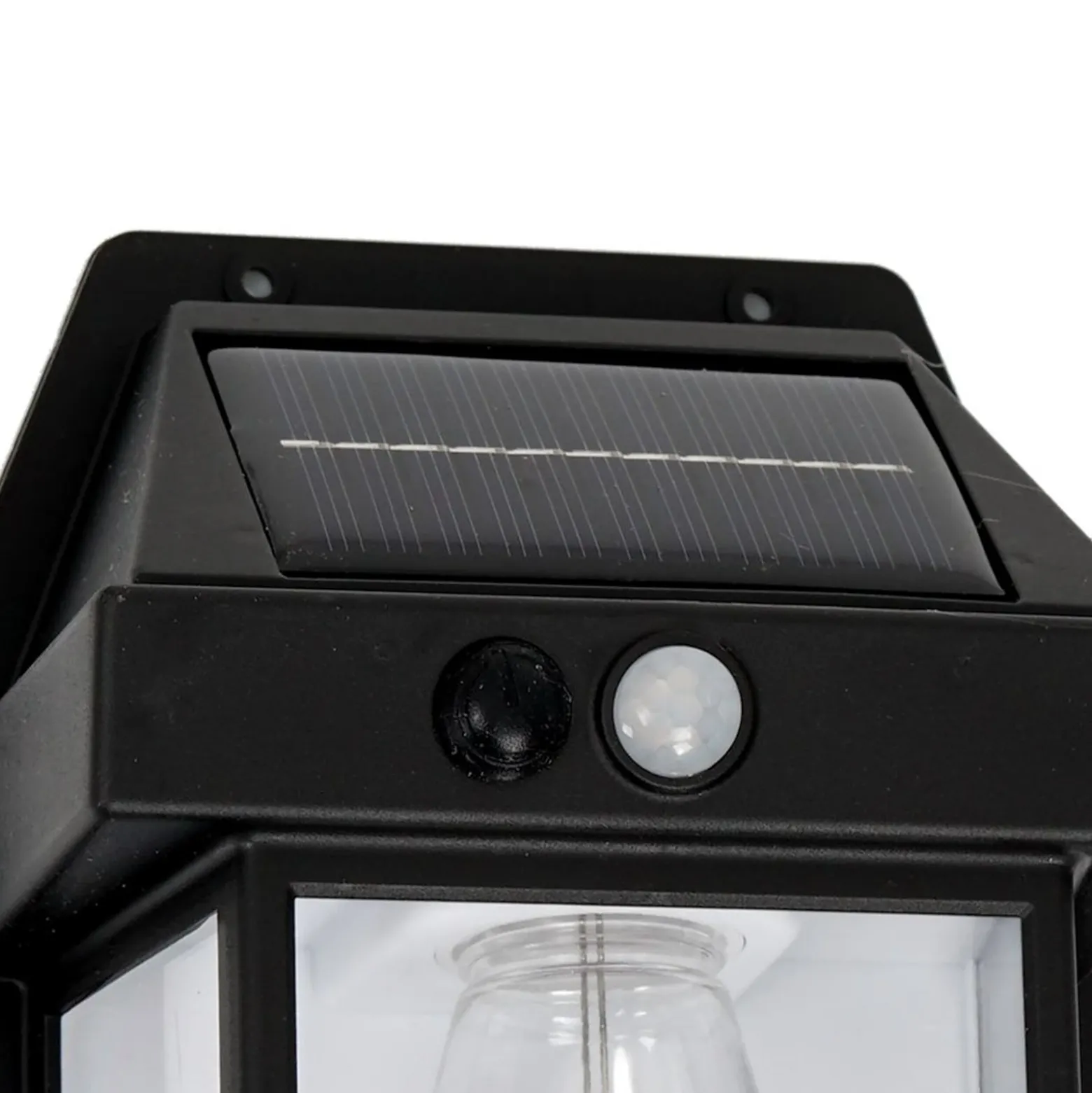 Aplique LED solar para exterior Filo, plástico, negro, IP44