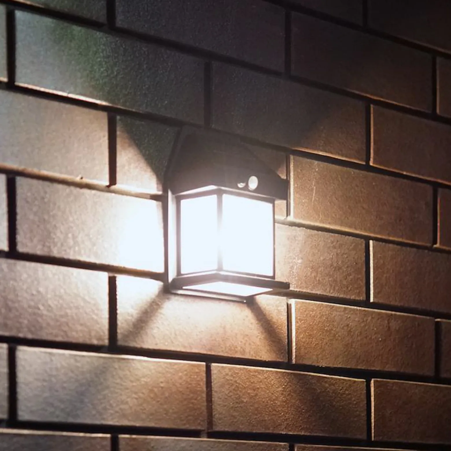 Aplique LED solar para exterior Filo, plástico, negro, IP44