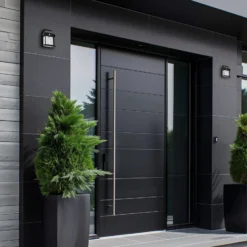 Aplique LED solar para exterior Filo, plástico, negro, IP44