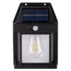 Aplique LED solar para exterior Mira, sensor, negro, juego de 2 IP44