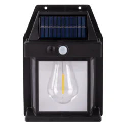 Aplique LED solar para exterior Mira, sensor, negro, juego de 2 IP44