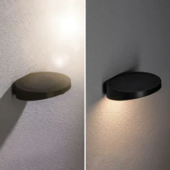 Aplique LED solar para exterior Paulmann Ryse, antracita