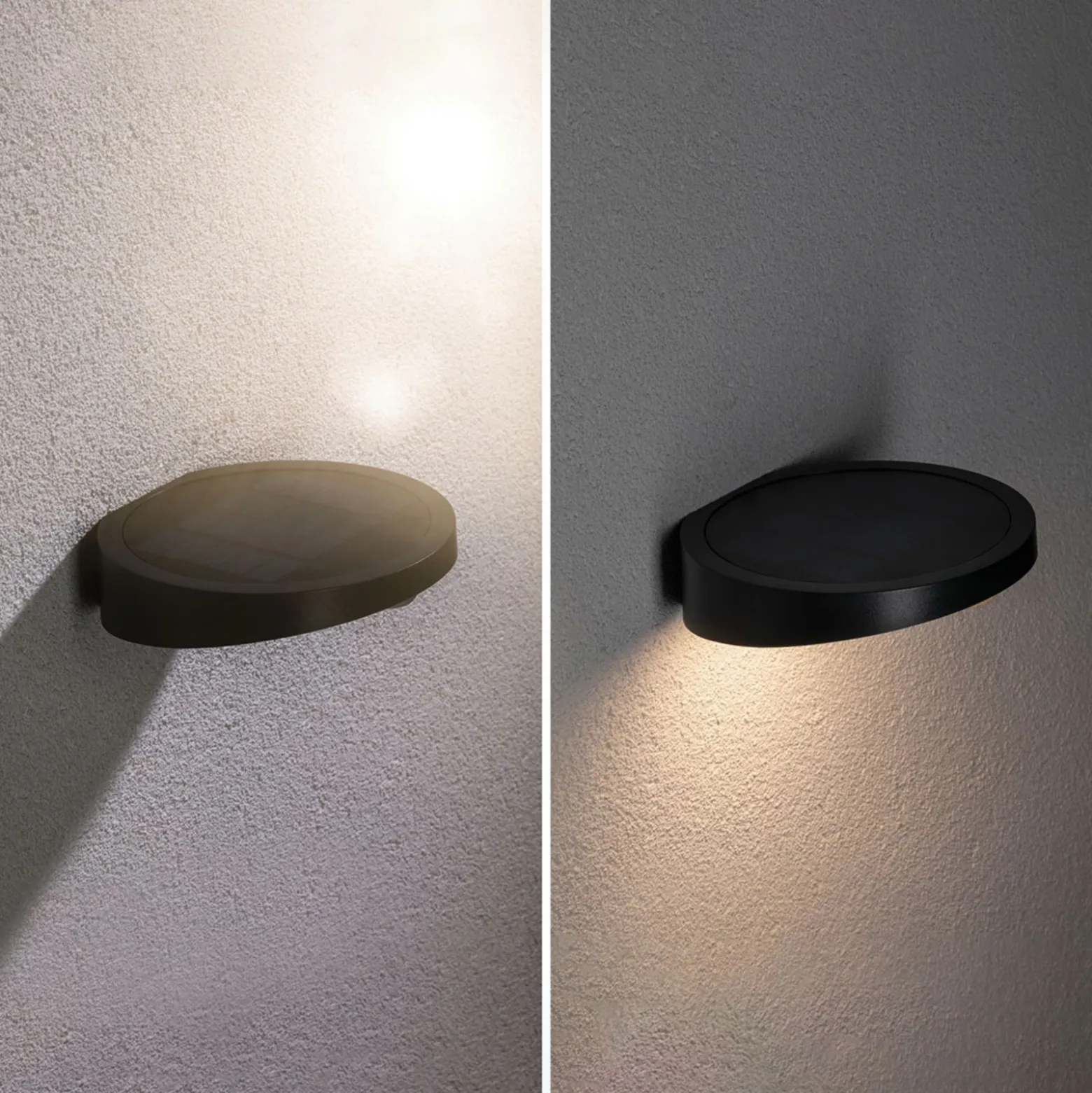 Aplique LED solar para exterior Paulmann Ryse, antracita