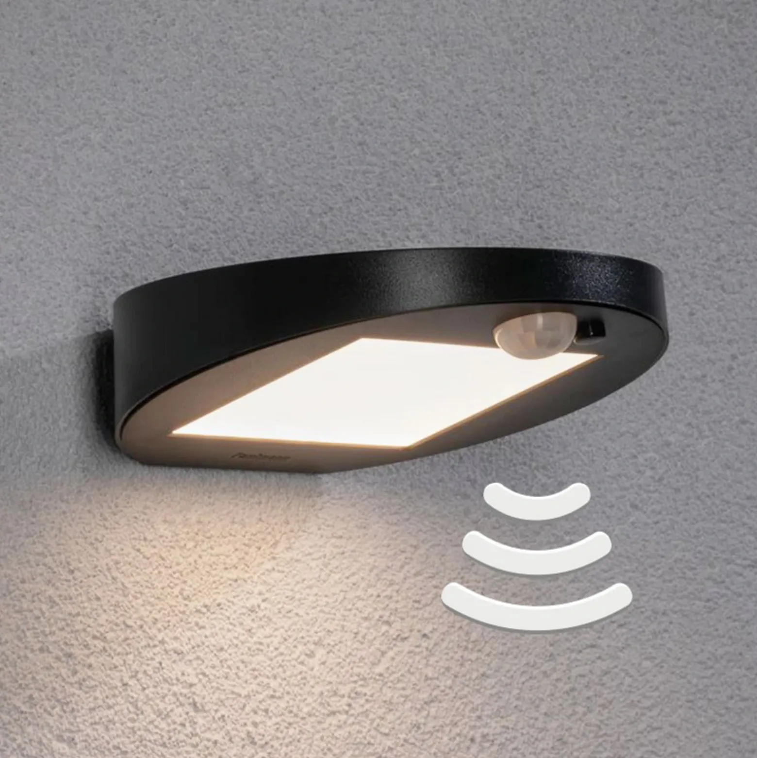 Aplique LED solar para exterior Paulmann Ryse, antracita