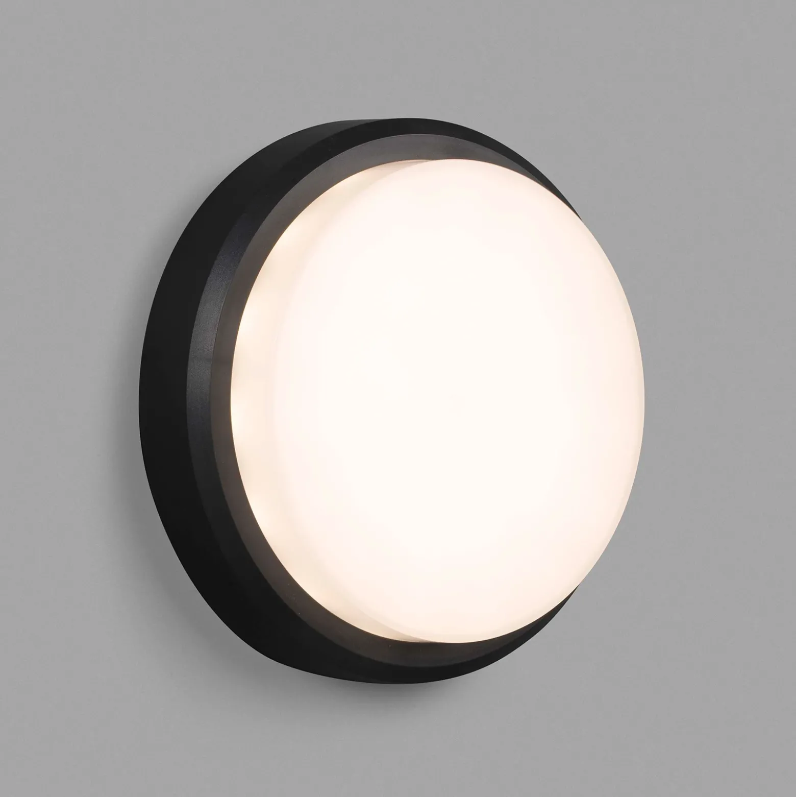 Aplique LED Tom XL, IK10, gris oscuro/blanco