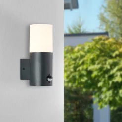 Aplique para exterior Aberdeen, sensor, altura 23,2 cm, antracita