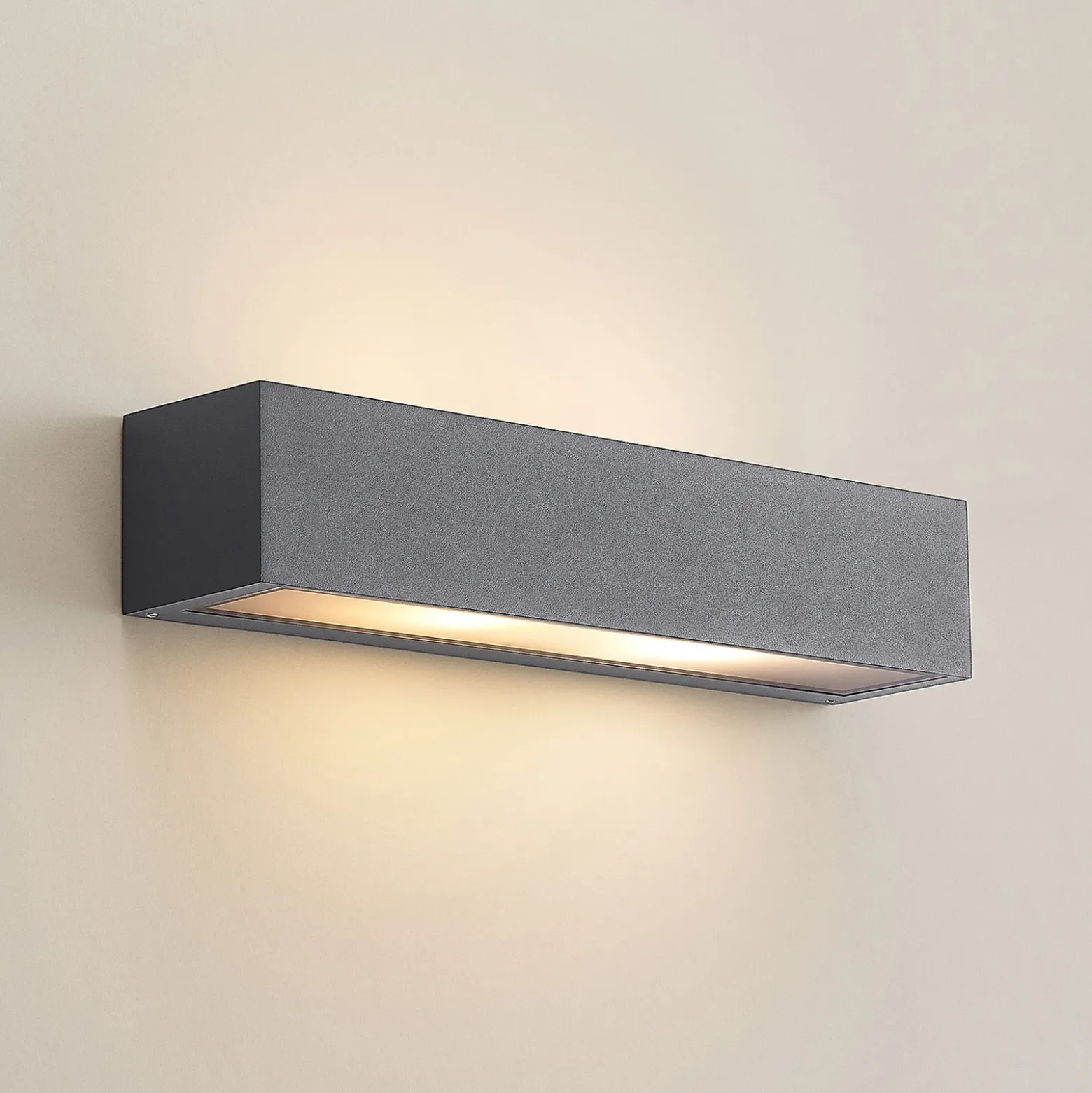 Aplique para exterior Arcchio LengoE27, 38 cm, antracita, E27, IP54