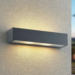 Aplique para exterior Arcchio LengoE27, 38 cm, antracita, E27, IP54