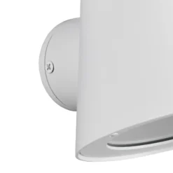 Aplique para exterior Beni, blanco mate, ancho 11 cm, metal