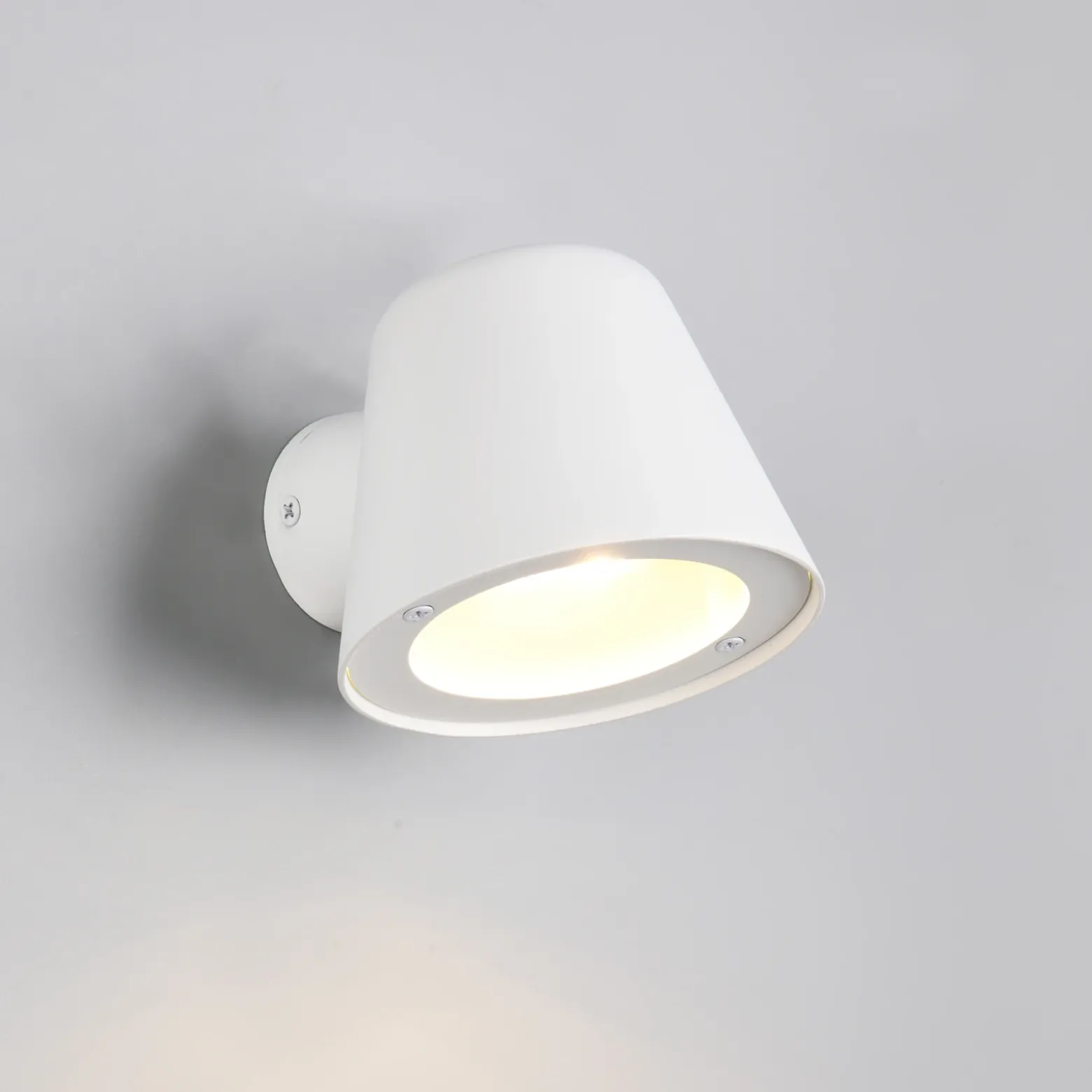 Aplique para exterior Beni, blanco mate, ancho 11 cm, metal