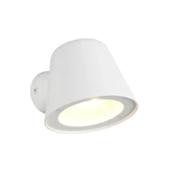 Aplique para exterior Beni, blanco mate, ancho 11 cm, metal