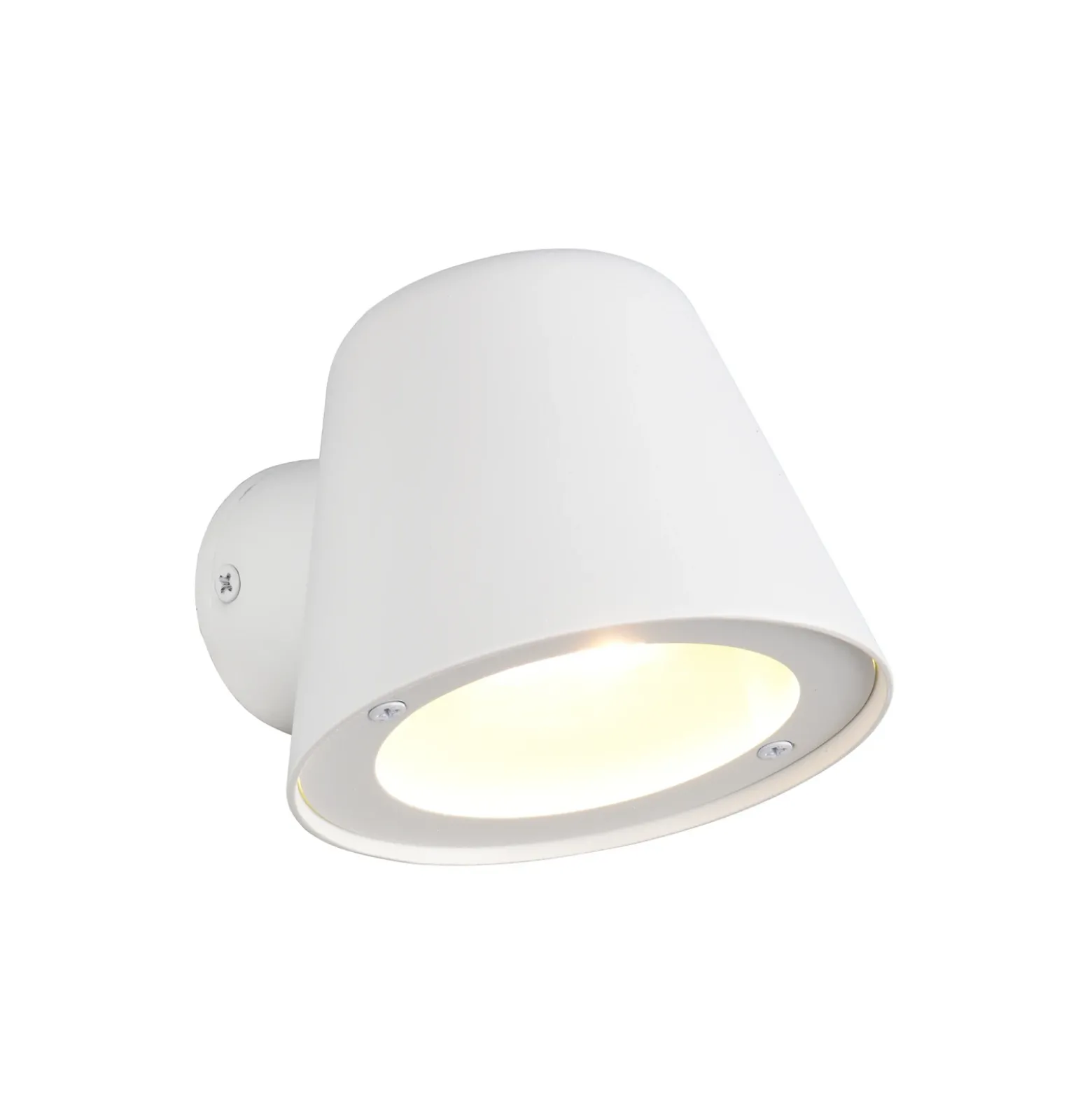 Aplique para exterior Beni, blanco mate, ancho 11 cm, metal
