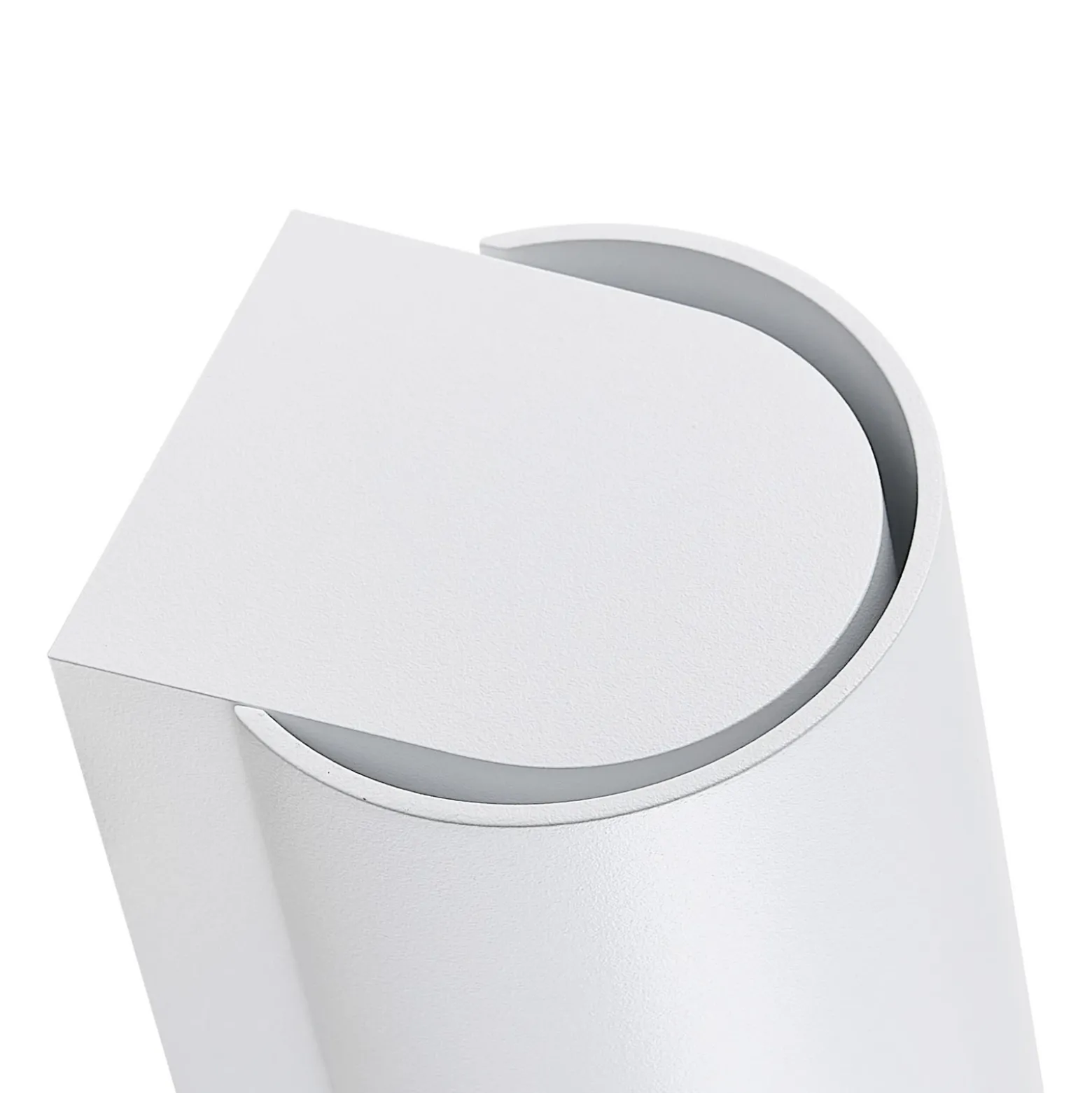 Aplique para exterior CAN, blanco, 1 luz, Ø 8 cm, IP65, metal, GU10